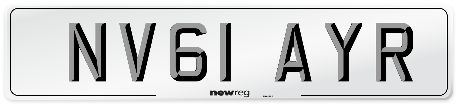 NV61 AYR Number Plate from New Reg